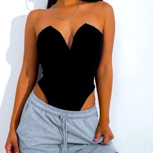 V-Bodysuit Black
